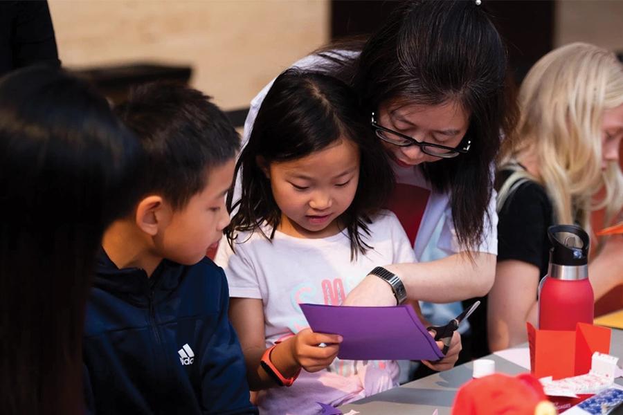 Children doing workshop