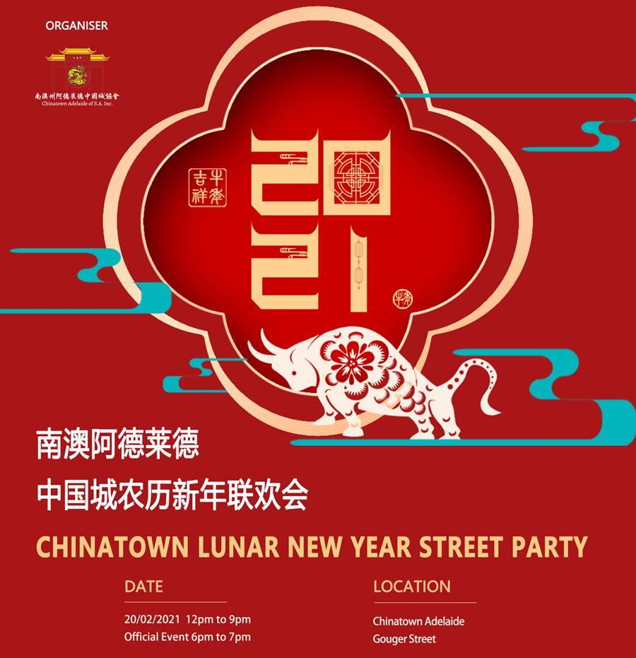 Lunar new year street party poster